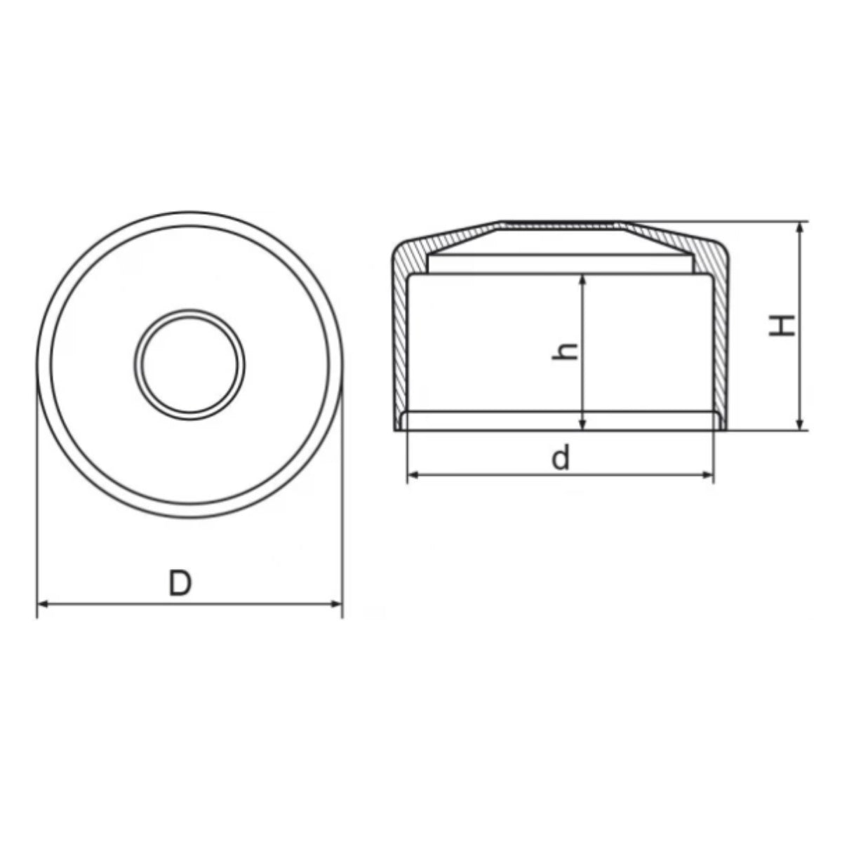 Capac din plastic pentru stâlp de gard rotund fi 42 mm; ART 594