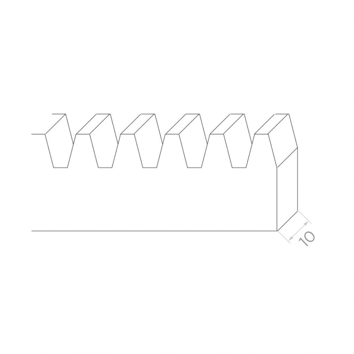Cremalieră din metal pentru porți culisante  (60.050)