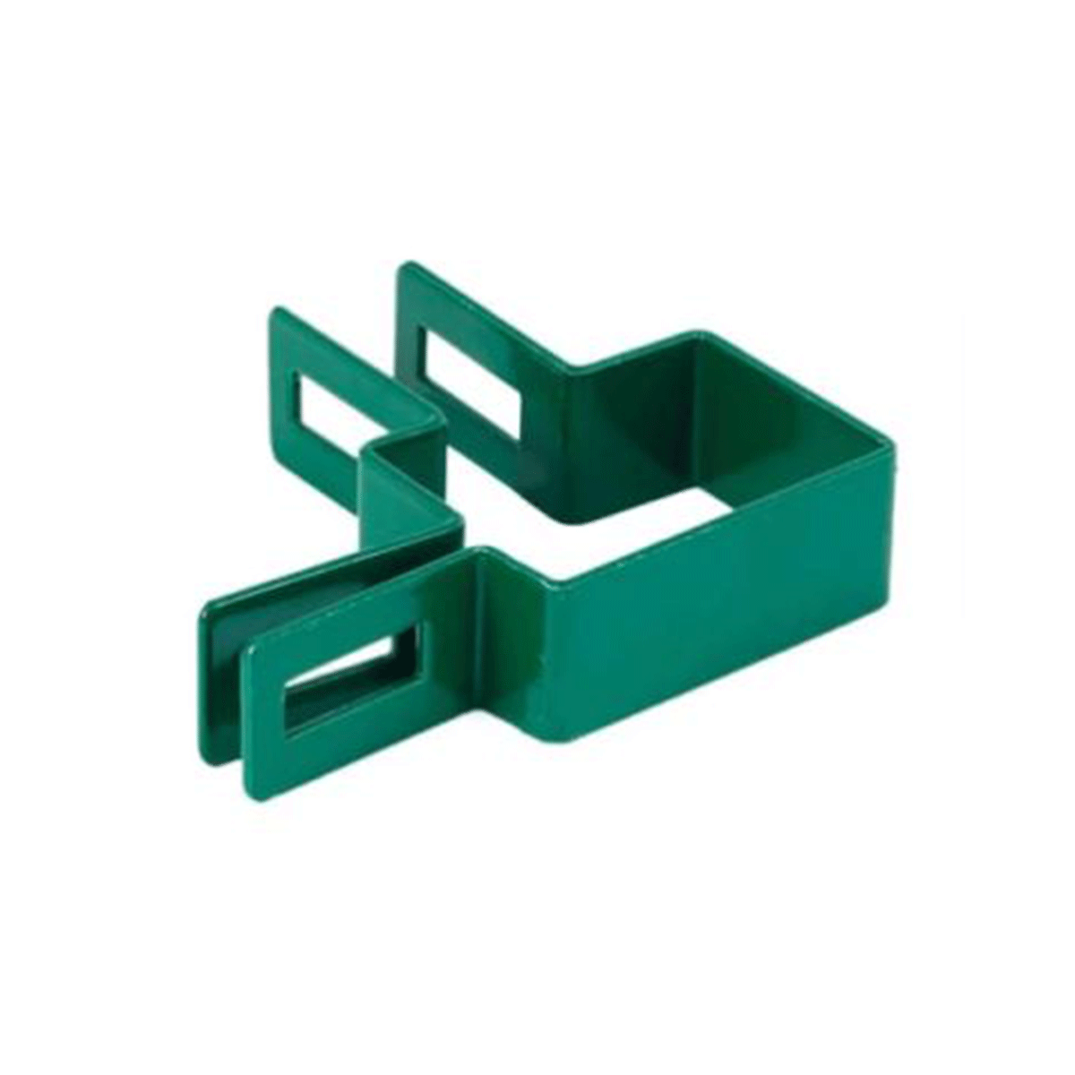 Element de prindere, clemă de colt din oțel pentru panou de gard pe stâlp 40x60, verde  -  ON40X60/MAL