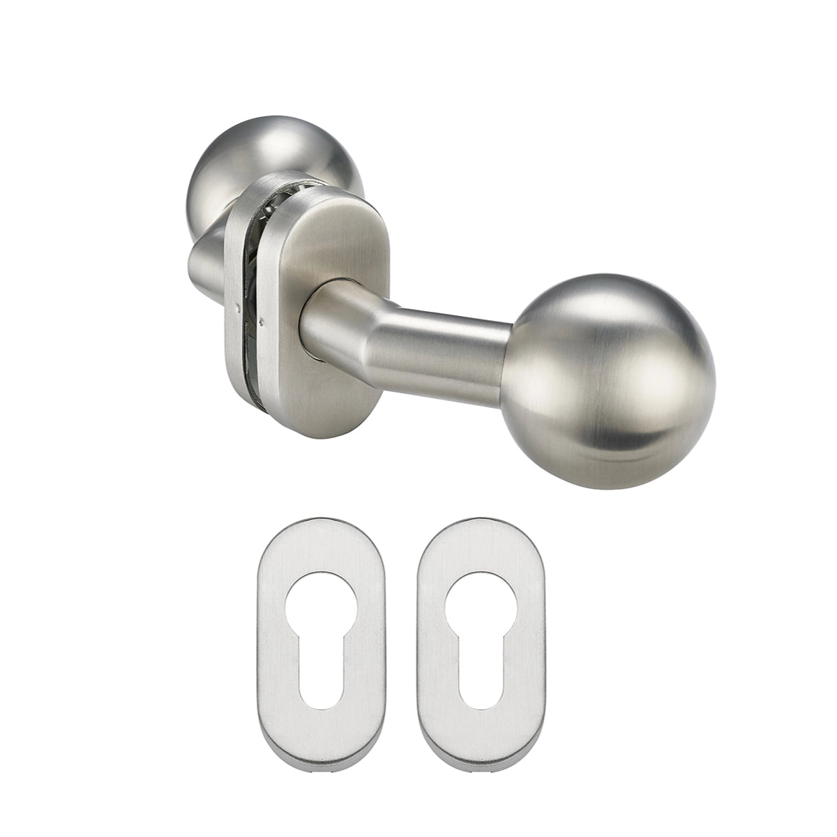 Set butoni rotativ-fix din inox, cu rozete ovale – 63.483