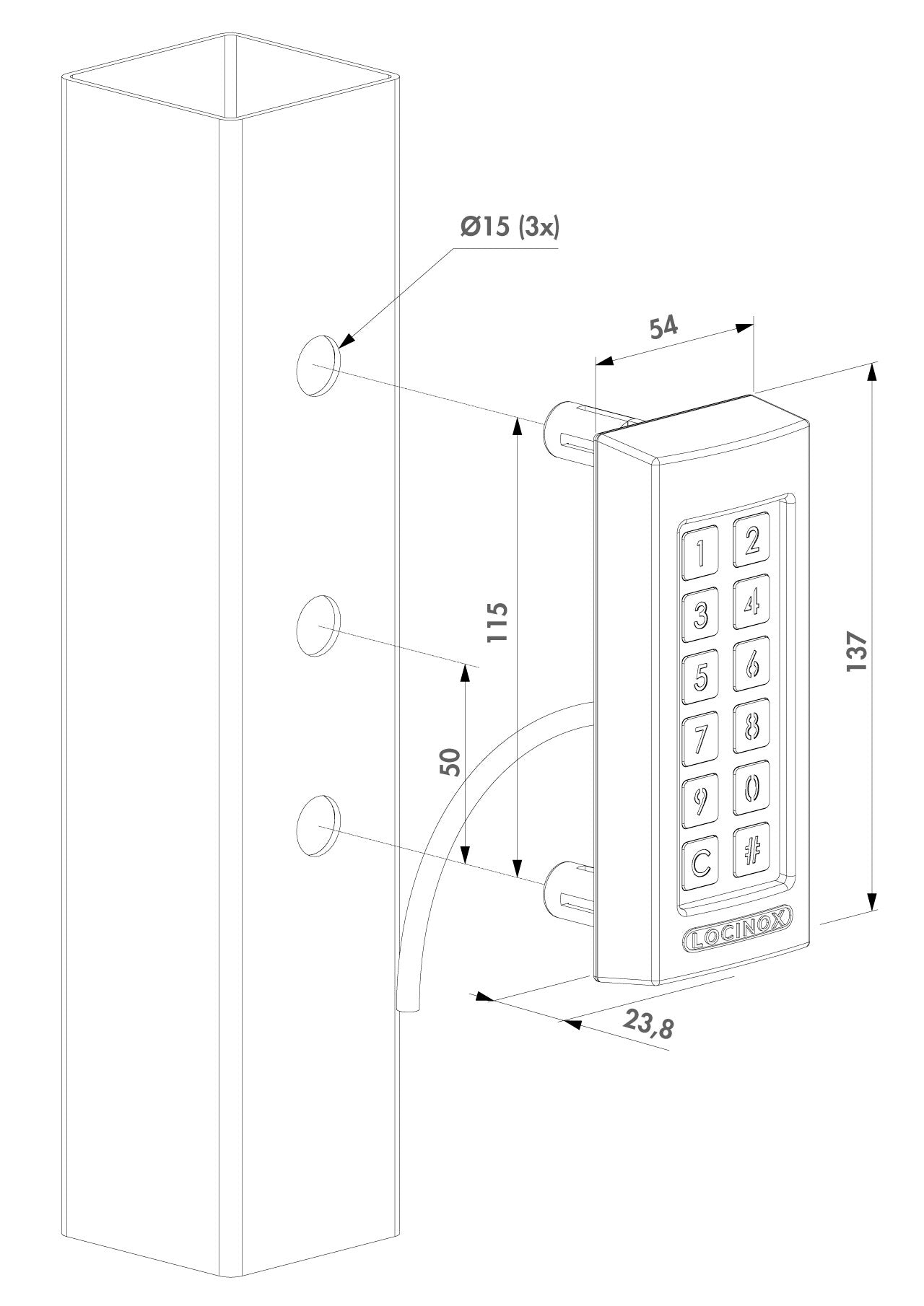 Tastatură acces rezistentă la intemperii cu 2 relee integrate – SLIMSTONE-2