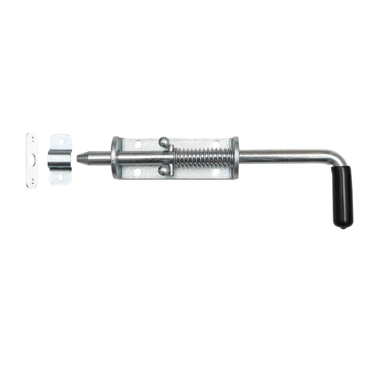 Zăvor cu arc pentru poartă tip L, 220x12mm, galvanizat - 64.066