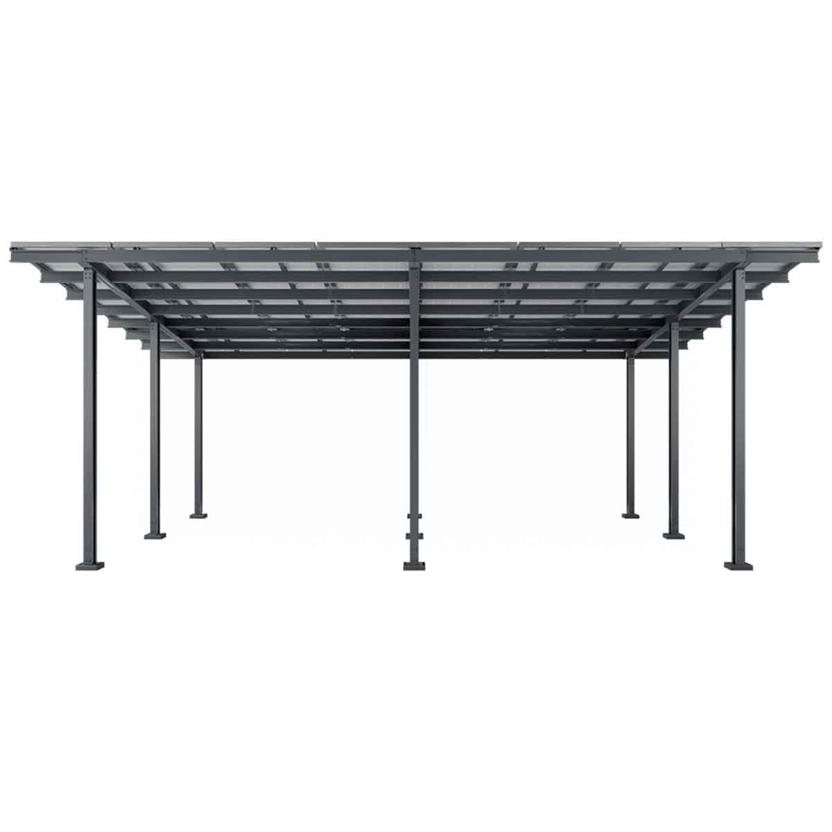 Structură metalică carport auto pentru panouri fotovoltaice