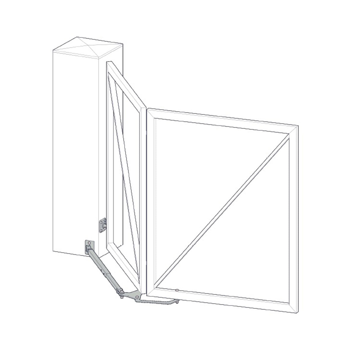 Sistem bi-folding pentru poartă batantă, max. 3 m – TWIN DRIVE 3.0